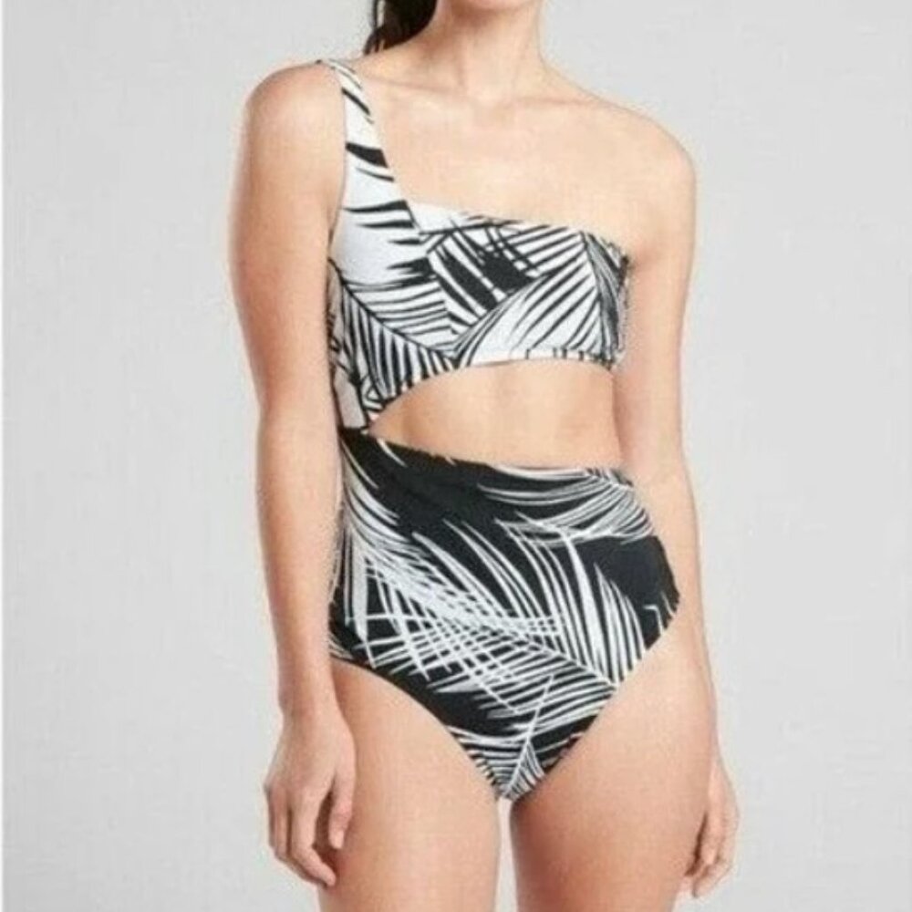 NWT Athleta Retro Palm One Piece Swimsuit - Size Large